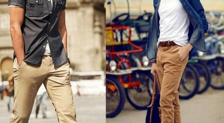 С чем носить бежевые мужские джинсы?
