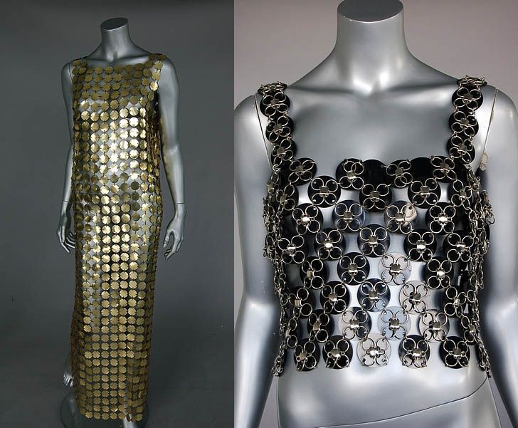 одежда из металла, созданная Пако Рабаном.