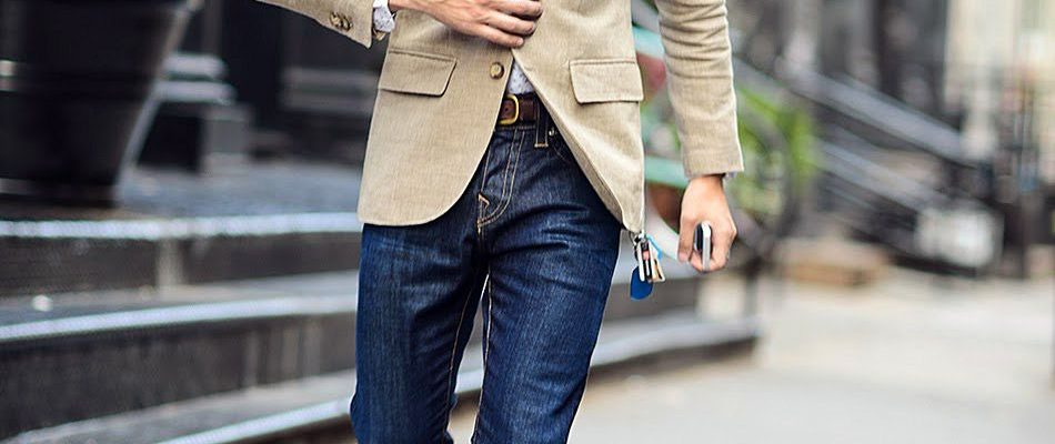 Как сочетать пиджак с мужскими джинсами