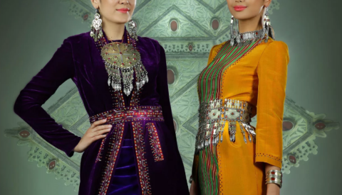 Современные фасоны туркменских платьев