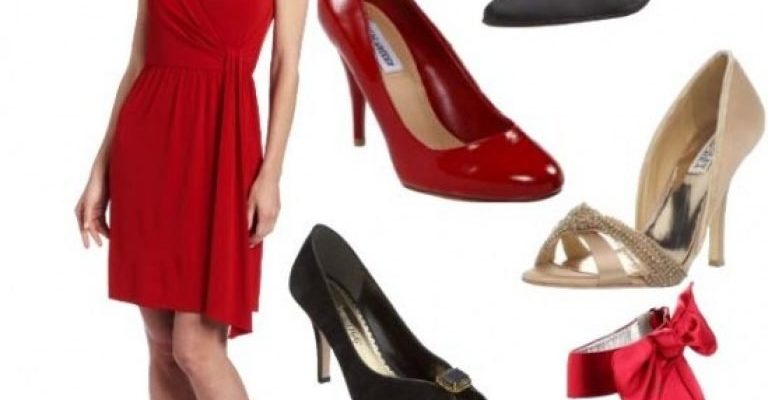 Какие туфли подойдут к красному платью