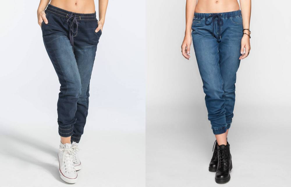 С чем носить женские джинсы джоггеры 