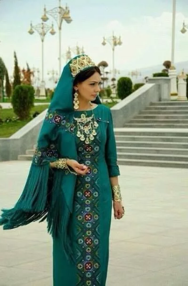 туркменские национальные нарядные платья