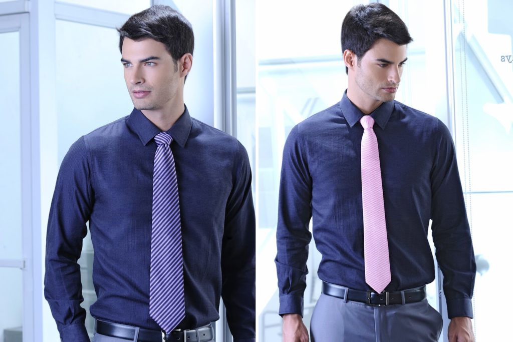 Цвет галстука к синей рубашке