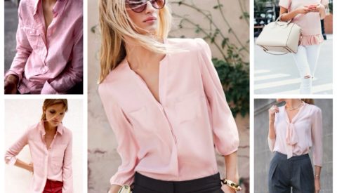 С чем носить розовую блузку