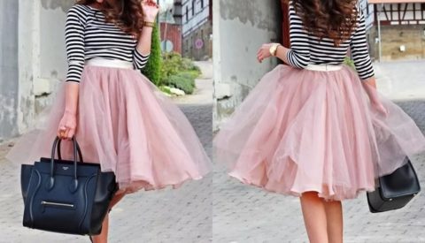 С чем носить розовую юбку