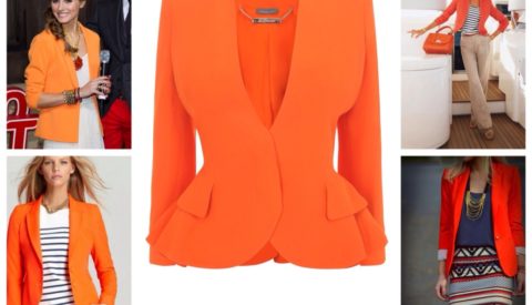 С чем носить оранжевый пиджак