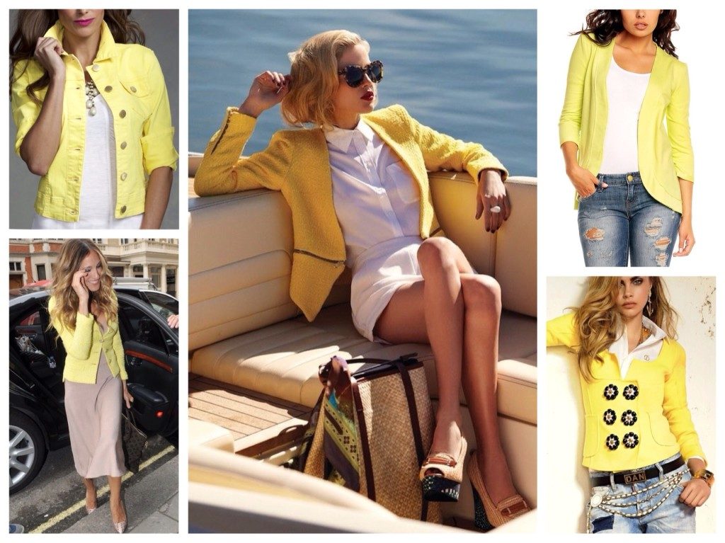 Сочетания с желтым пиджаком женские