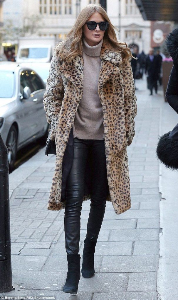 Пальто леопардовый принт с чем носить