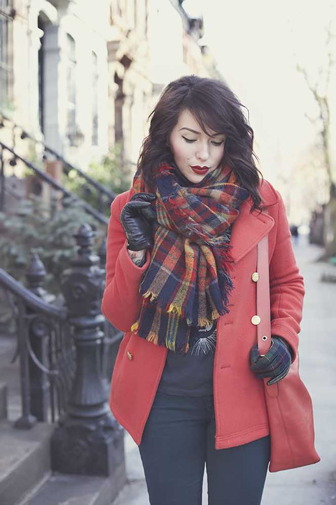scarf red coat 1