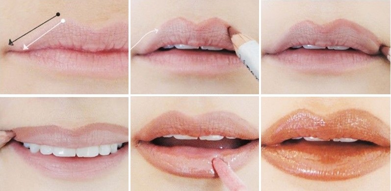 Как увеличить губы с помощью помады завершающие штрихи