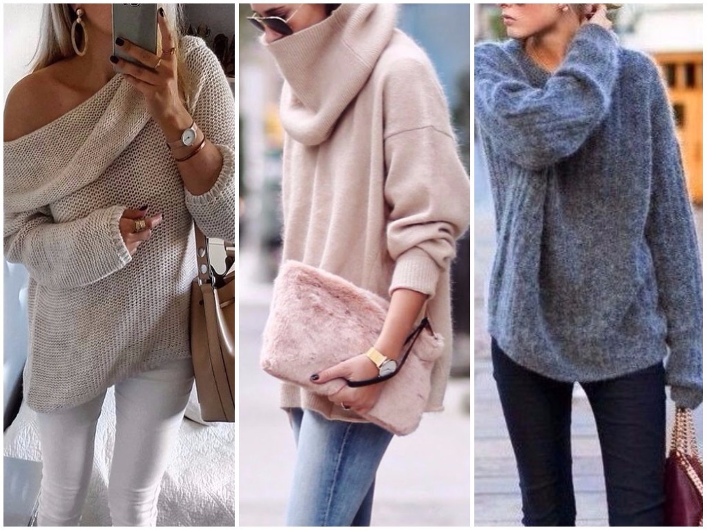 Как правильно носить объёмные свитера? 3