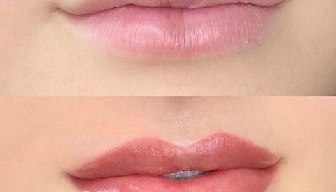 Как выглядит татуаж губ? Примеры до и после в фото